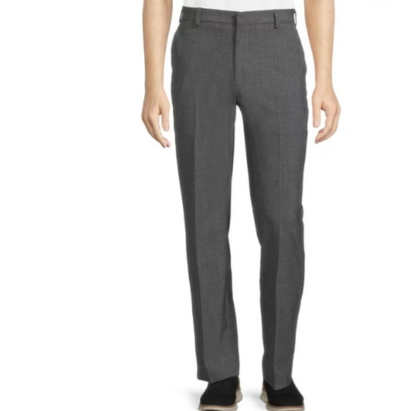 George • Men's Gray Flat Front Dress Suit Pants - Picture 1 of 16